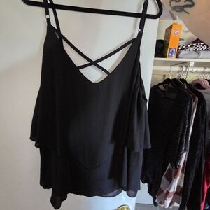 Torrid Black Layered Camisole Top